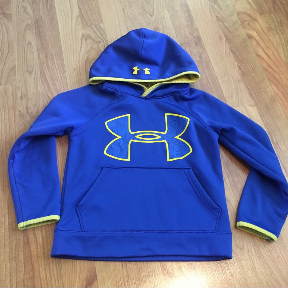 Blue/yellow Large UA Logo Hoodie